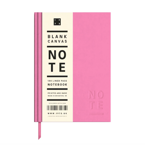 1973 Blank Canvas Notebook - A5 | Blue | Lined