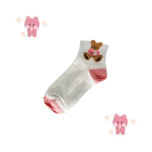Choco Bear Socks (White,Grey,Beige & Black)