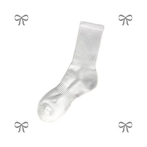 Plain Crew Socks (White, Grey, Black)
