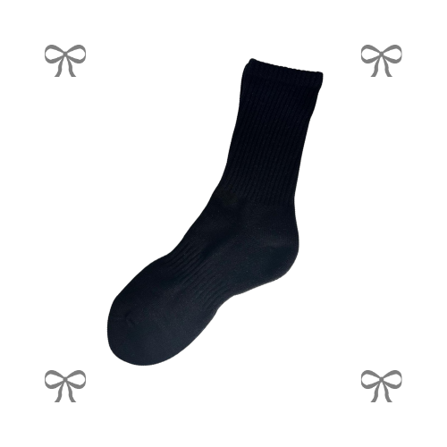 Plain Crew Socks (White, Grey, Black)