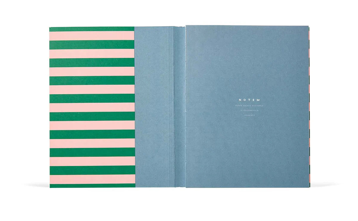 Notem - UMA Flat Lay Notebook (Medium, Lined) - Blue Stripe