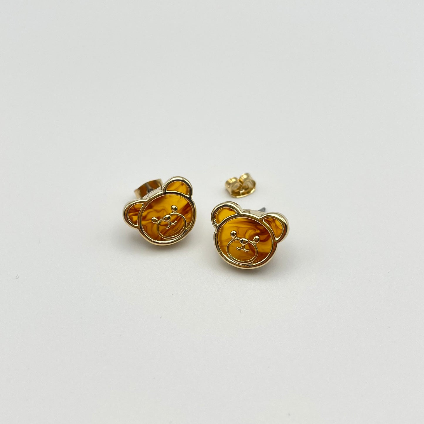 Latte Bear Stud Earrings ( Brown) | Small Stud Earrings | AIGOO UK