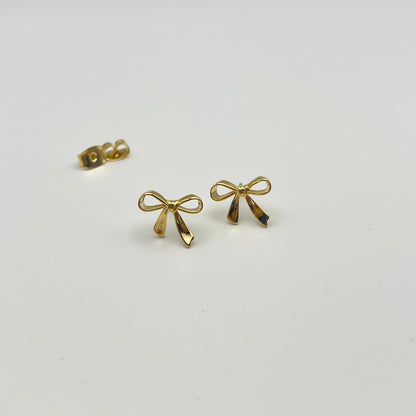 Dainty Bow Stud Earrings (Gold) | Small Stud Earrings | AIGOO