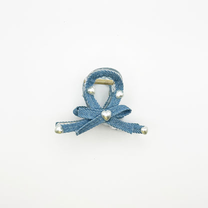 Denim Darling Petit Loop Claw Clip (Light Blue, Dark Blue)