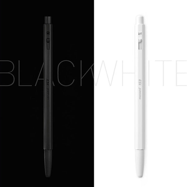 Monami - 153 Black & White Ballpoint Pen
