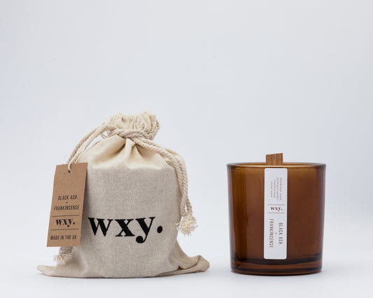 WXY Candles - Amber: Black Ash + Frankincense (Wood Wick)