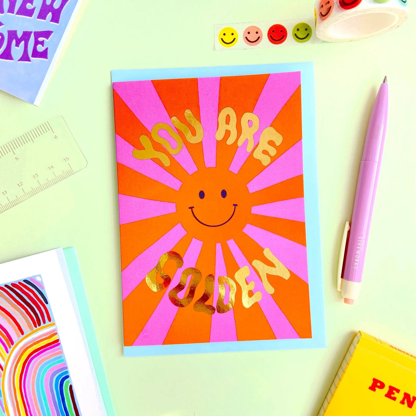 Icka - You Are Golden Greeting Card (Gold Foiled)