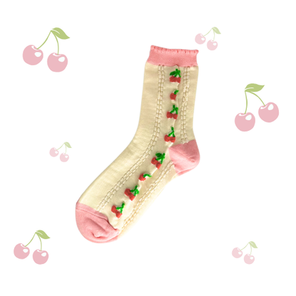 Cherry Socks (4 Cute Design)