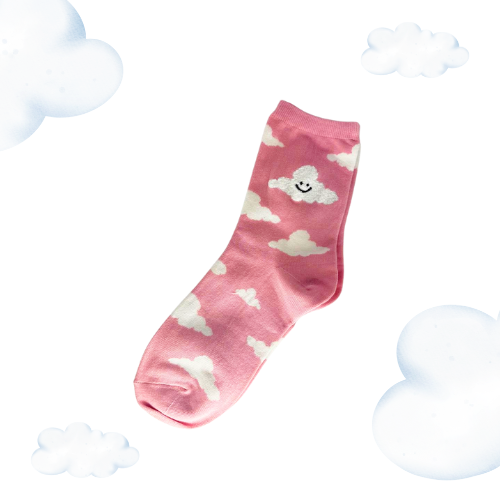 Happy Cloud Socks (Pink & Blue)