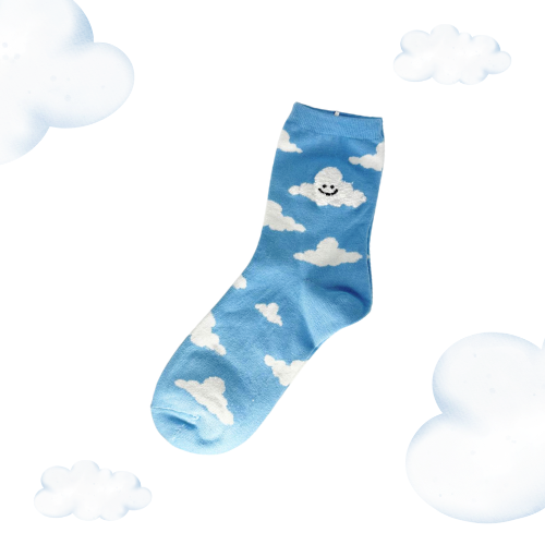 Happy Cloud Socks (Pink & Blue)