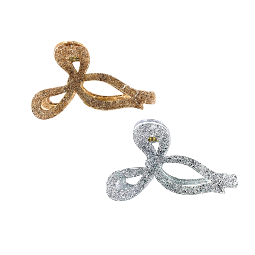 Fairy Bow Glitter Claw Clips (4 Colours)