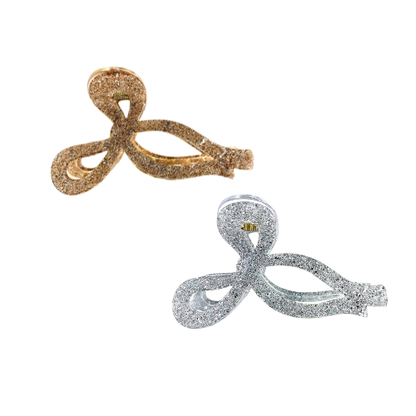 Fairy Bow Glitter Claw Clips (4 Colours)