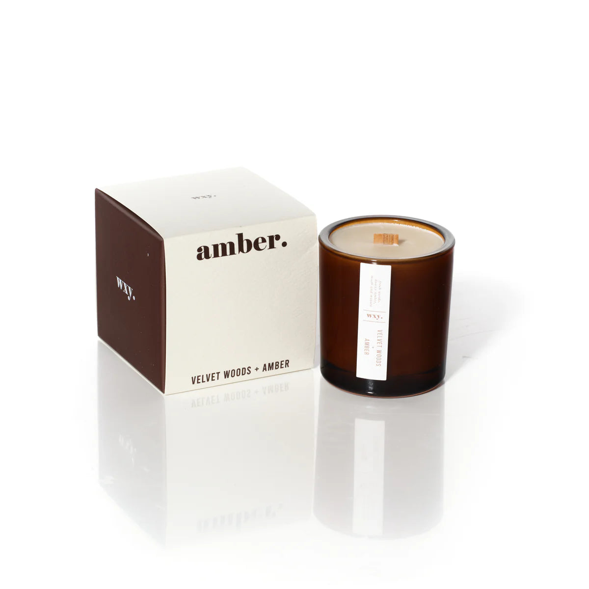 WXY Candles - Amber: Velvet Woods + Amber (Wood Wick)