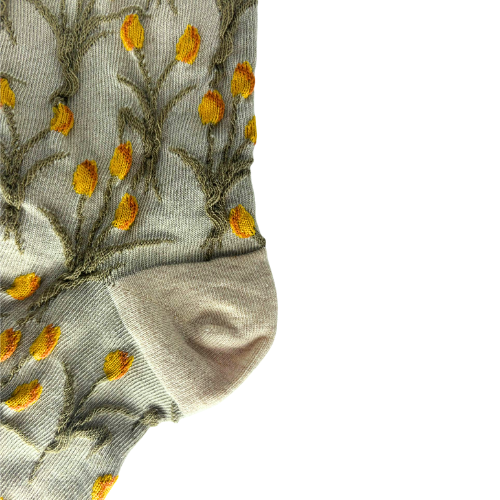 Rosy Vine Floral Socks