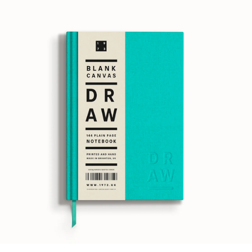 1973 Blank Canvas Notebook - A5 | Turquoise | Lined