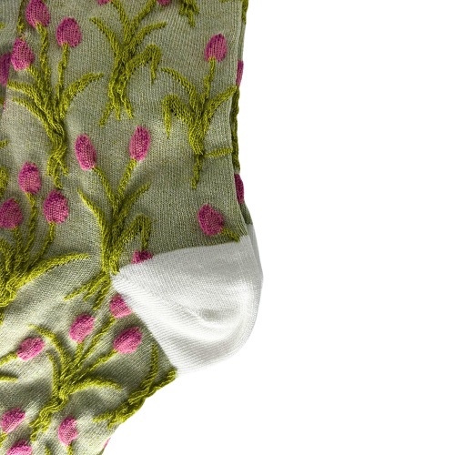 Rosy Vine Floral Socks