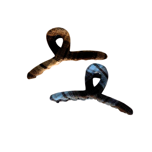 Tartan Plaid Hair Claw ( 2 Colours & 2 Styles)