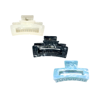 Ocean Wave Square Hair Claw Clips (3 Colours)