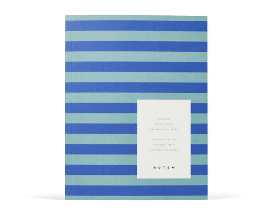 Notem - UMA Flat Lay Notebook (Medium, Lined) - Blue Stripe