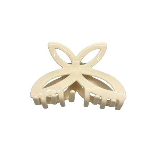 Butterfly Hair Claw Clip ( Beige & Black)
