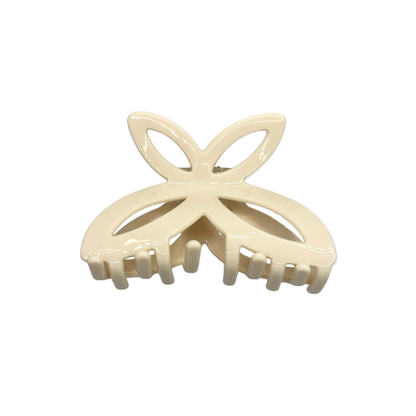 Butterfly Hair Claw Clip ( Beige & Black)