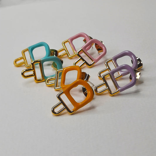 Pop Art Popsicle Stud Earrings (Pink, Orange, Mint, Purple)- AIGOO