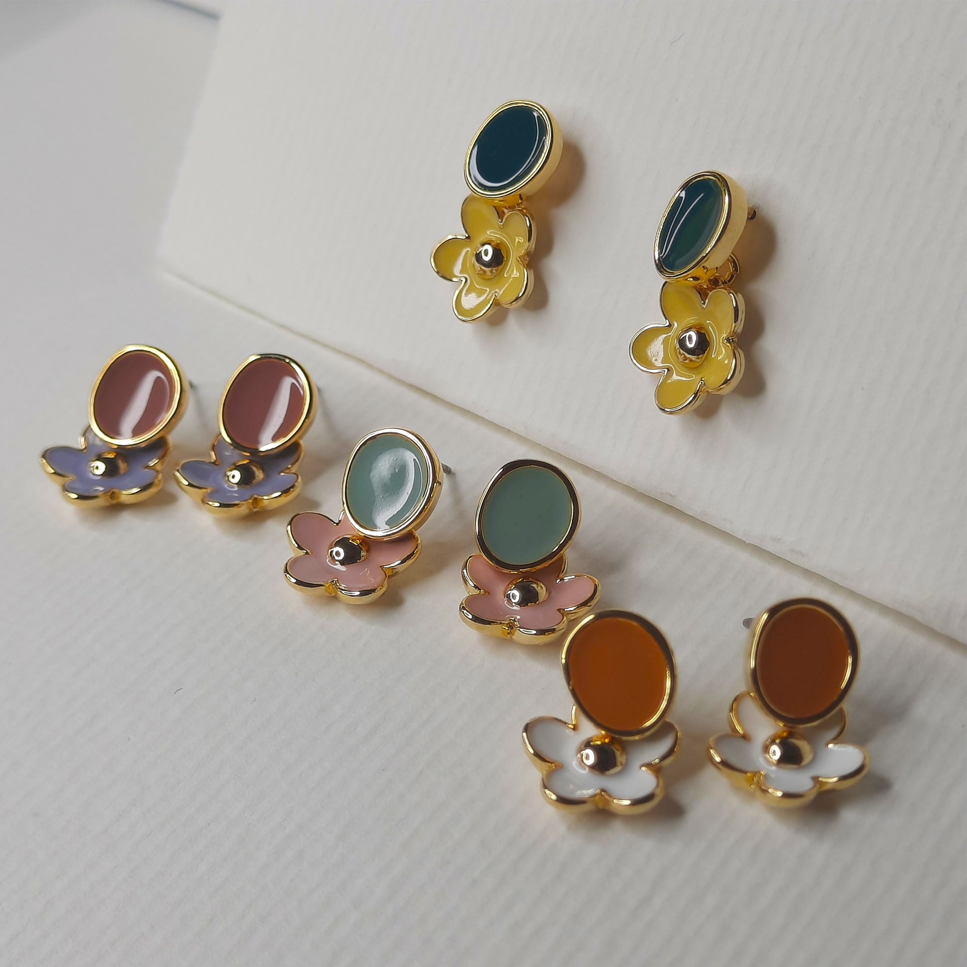 Dual Tone Spring Dangle Earrings (4 styles)- AIGOO