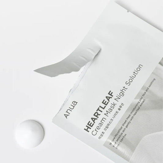 Anua - Heartleaf Cream Sheet Mask Night Solution (25ml) Korean Sheet Mask AIGOO