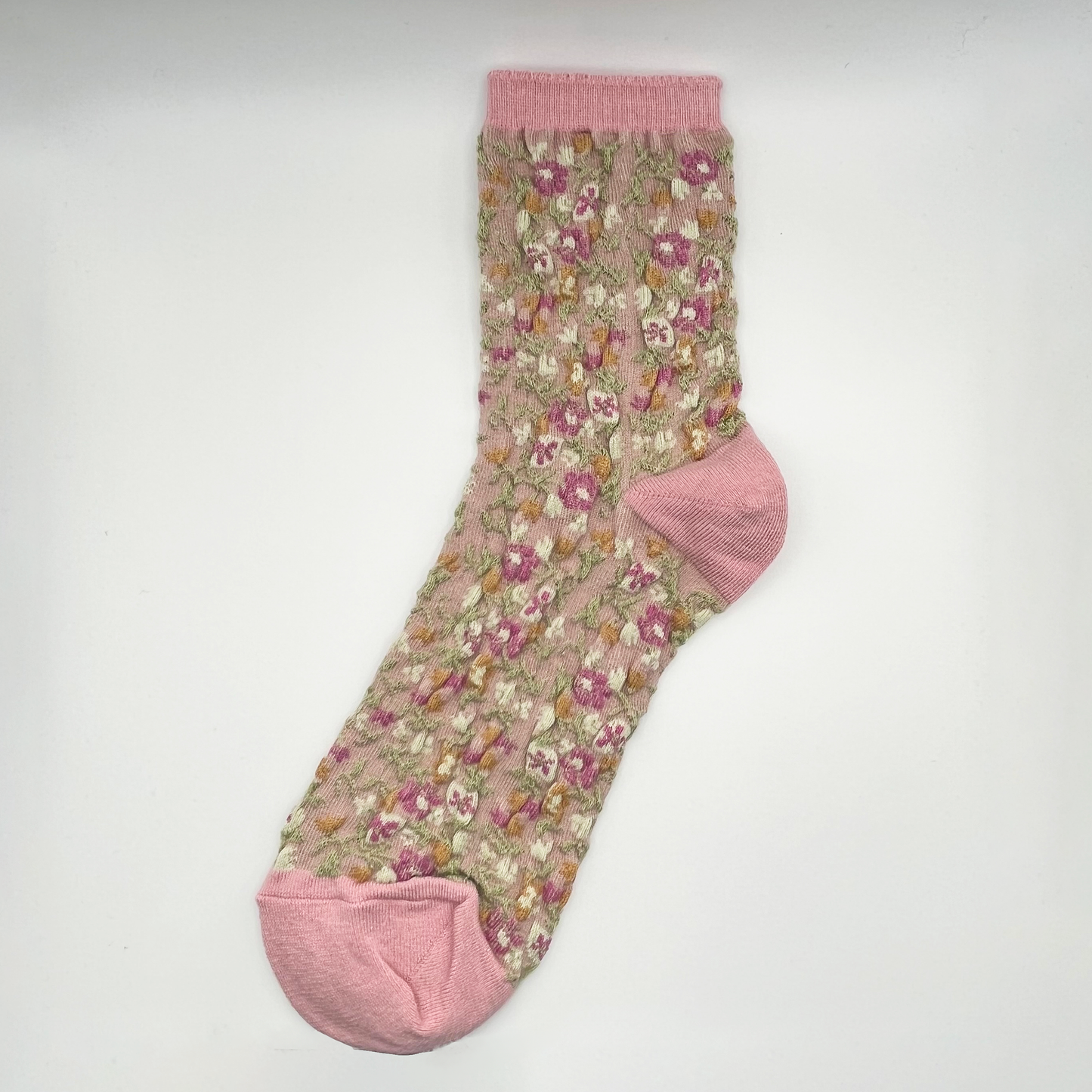 Mori Garden Socks (Grey, White, Pink)