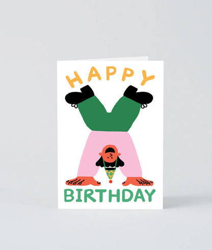 Happy Birthday Handstand - Birthday Card