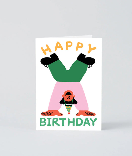 Happy Birthday Handstand - Birthday Card