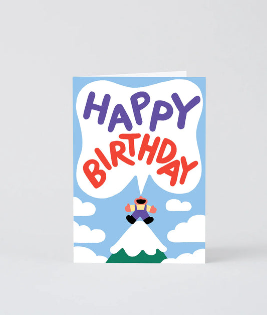 Happy Birthday From A Mountain - Birthday Card
