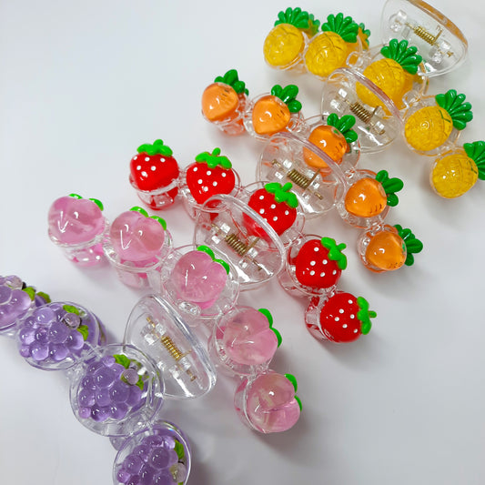 Fruity Drop Claw Clip (Strawberry, Carrot, Pineapple, Peach, Grape)