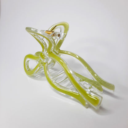 Ribbon Detail Claw Clip (Black, White, Blue, Sage, Pink)