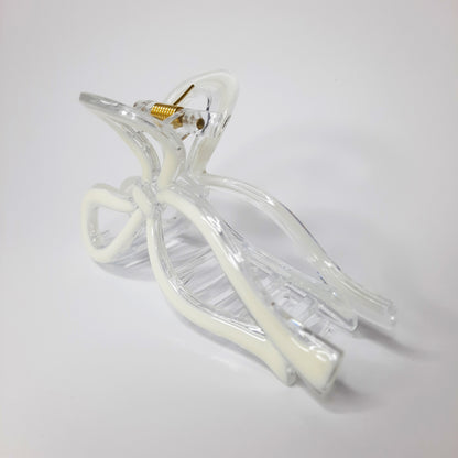 Ribbon Detail Claw Clip (Black, White, Blue, Sage, Pink)