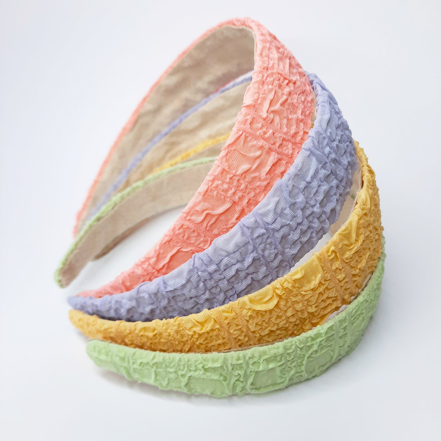 Pastel Crinkle Hairband (Sage, Lemon, Lavender, Pink)