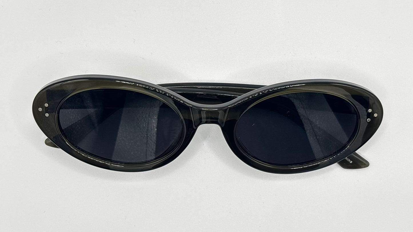 Cat-Eye Oval Sunglasses