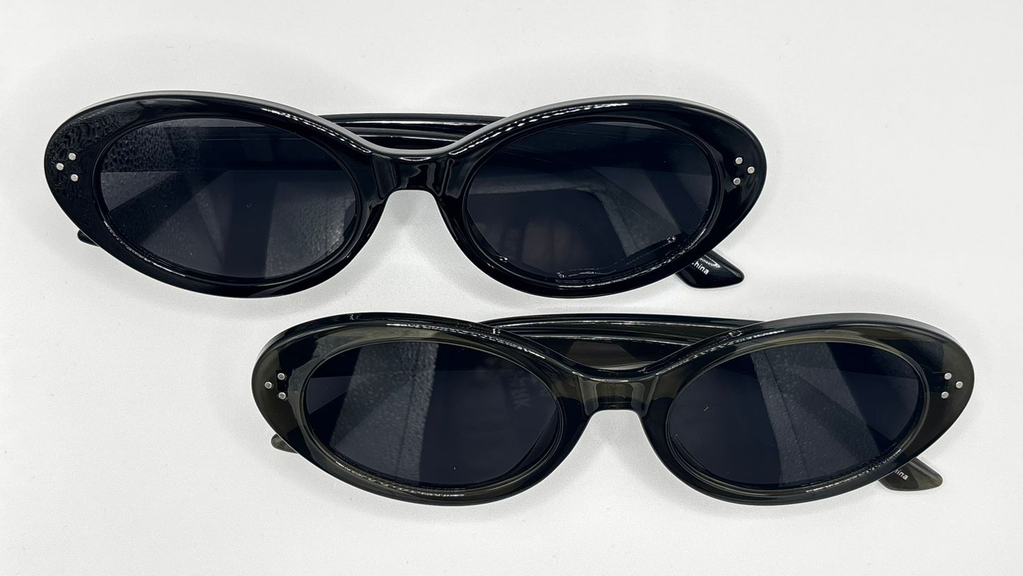 Cat-Eye Oval Sunglasses