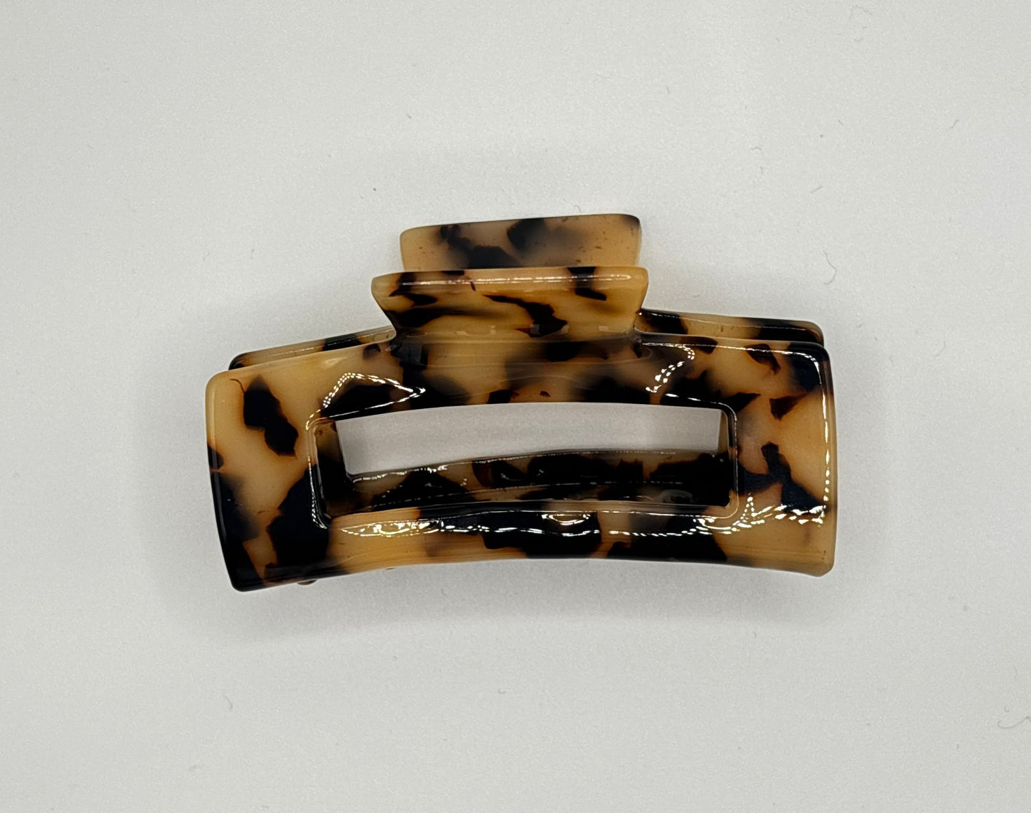 Amber Shell Hair Claw (Leopard Design)