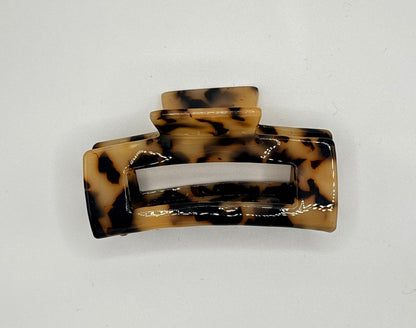 Amber Shell Hair Claw (Leopard Design)