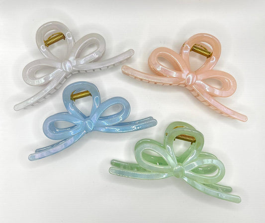 Mermaid Bow Hair Claw (4 Colors)