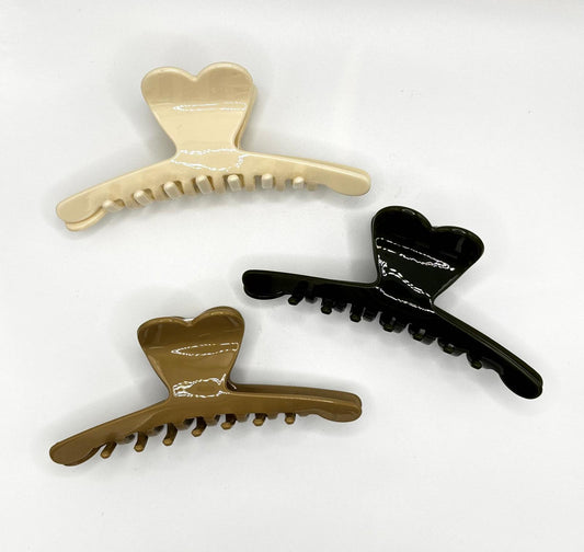 Twist Heart Hair Claw (3 Colours)