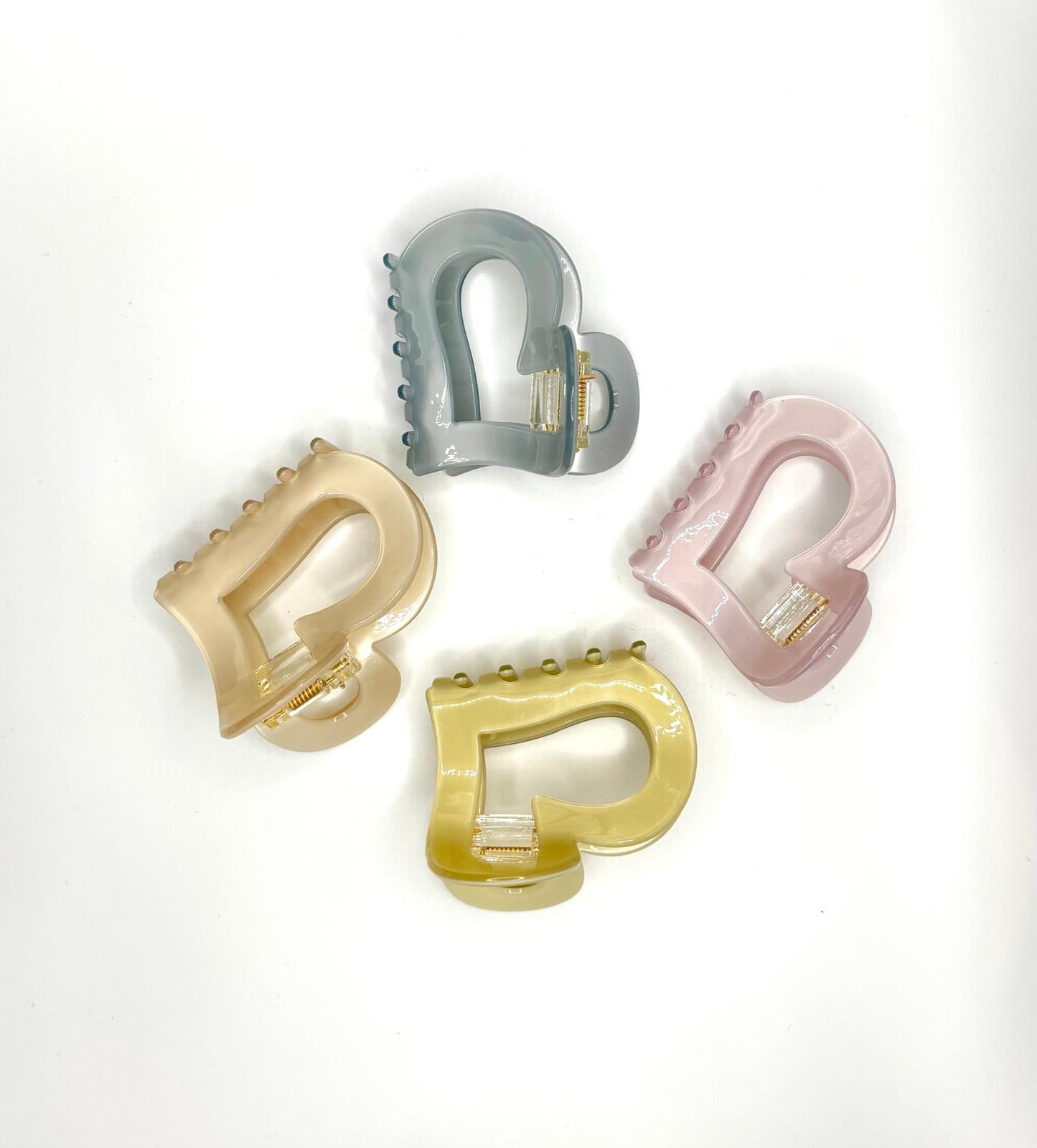 Pastel Lovely Heart Hair Claw (4 Colours)