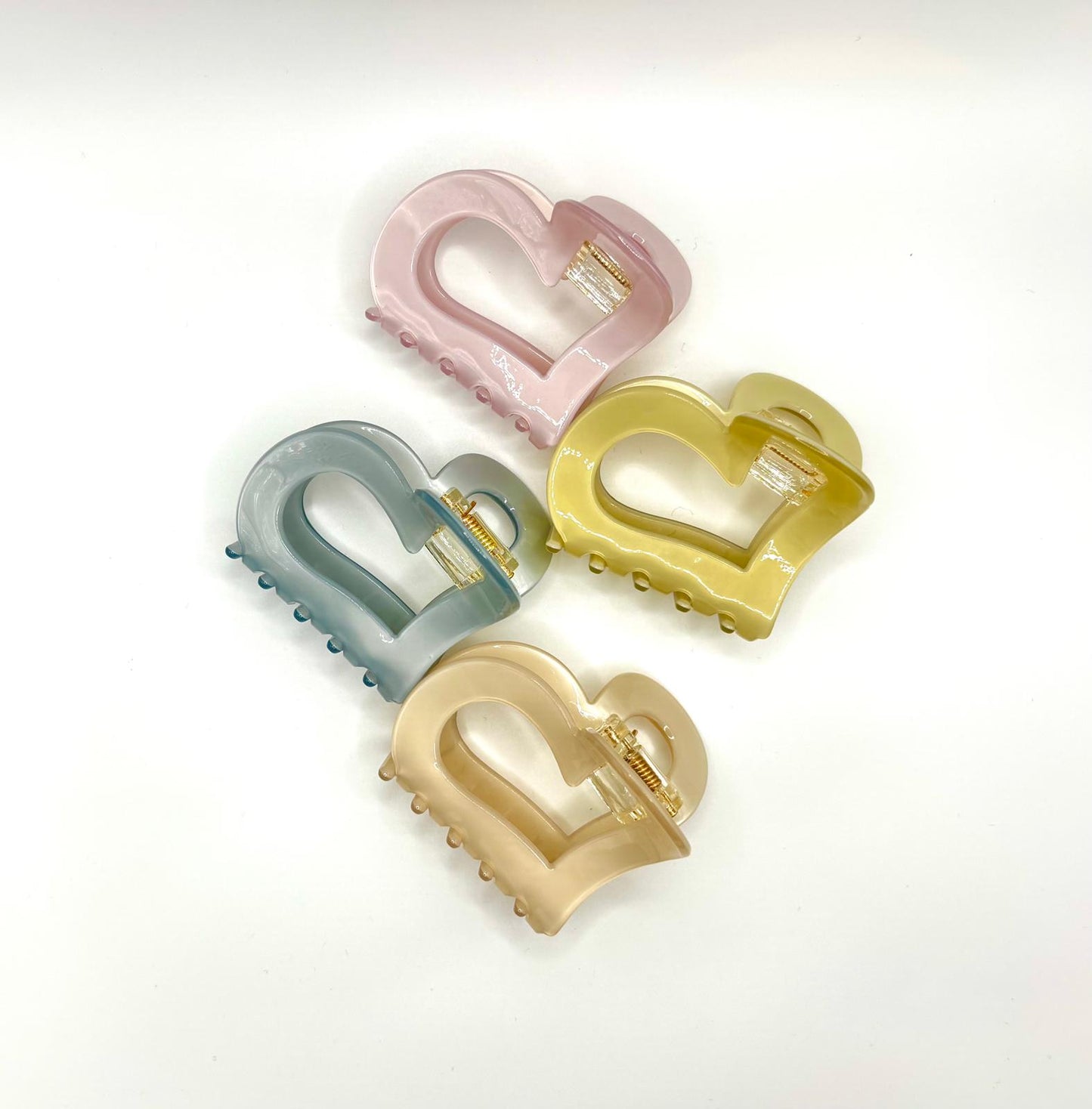 Pastel Lovely Heart Hair Claw (4 Colours)