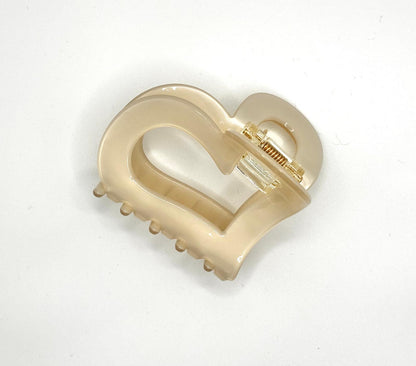 Pastel Lovely Heart Hair Claw (4 Colours)