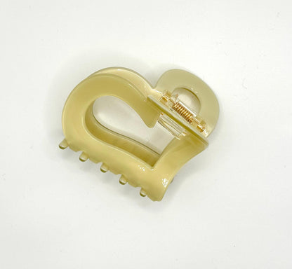 Pastel Lovely Heart Hair Claw (4 Colours)