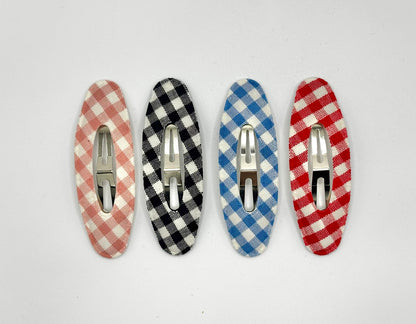 Plaid Oval Hair Clip (4 Colours)
