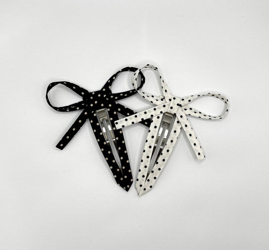 Bow Tie (Polka Dots) Hair Clip