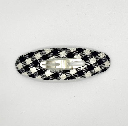 Plaid Oval Hair Clip (4 Colours)