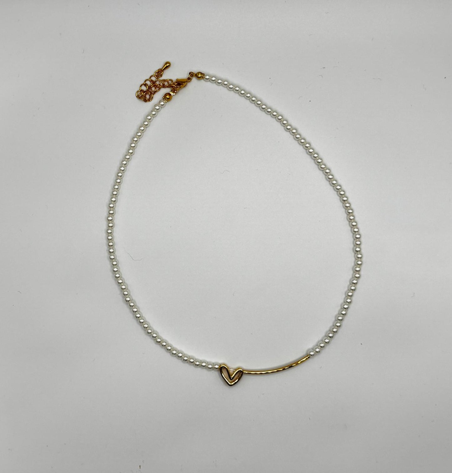 Heartlock Pearl Necklace (Gold & Silver)